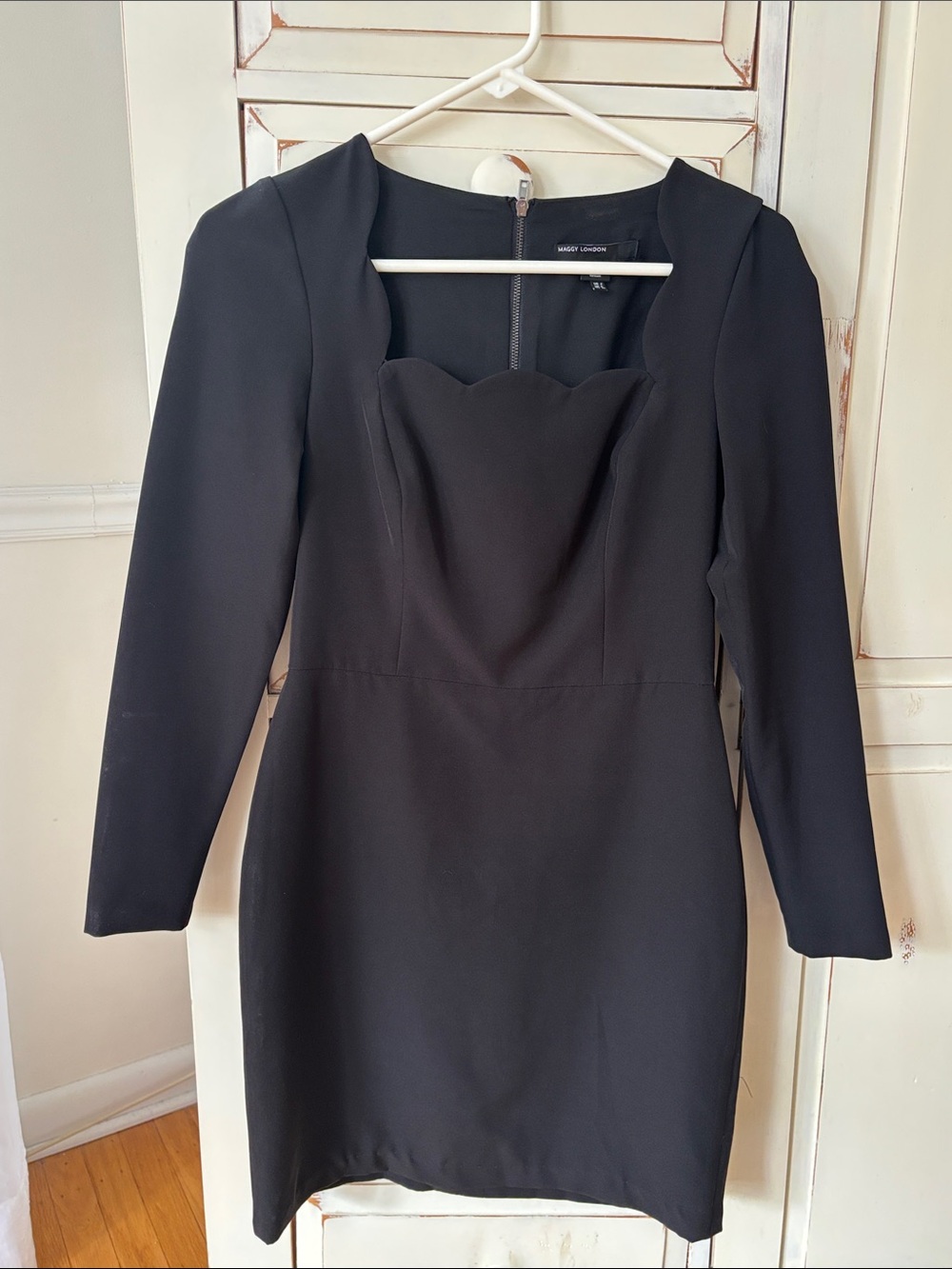 Maggie London Scallop Neck Sheath Dress